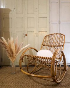 Ernest, le grand rocking-chair en rotin N°640