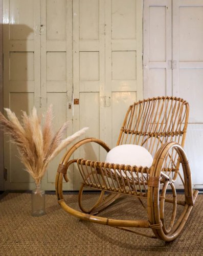 Ernest, le grand rocking-chair en rotin N°640