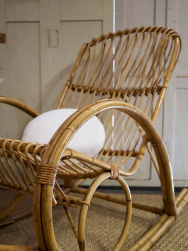 Ernest, le grand rocking-chair en rotin N°640