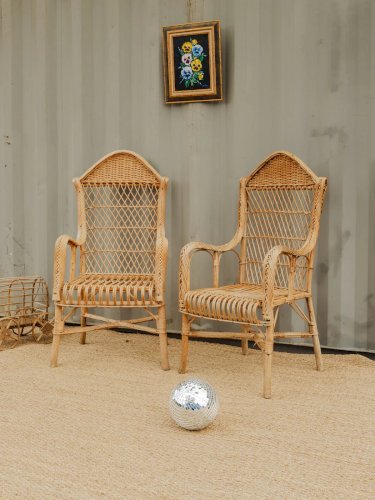 Ernest, le lot de fauteuils en rotin N°624