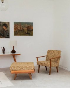 Ernest, l'ensemble fauteuil et repose-pied N°136