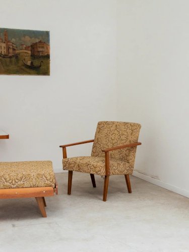 Ernest, l'ensemble fauteuil et repose-pied N°136