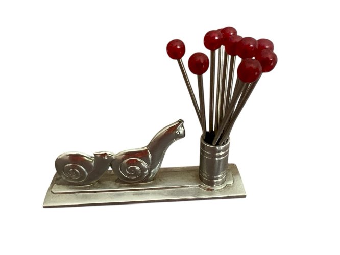 Escargot porte piques Art déco 1925 art de la table vintage