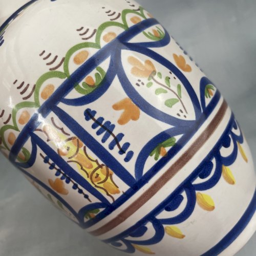 ESPAGNE vase céramique poterie espagnole signé CN CM R. 60 ? à identifier