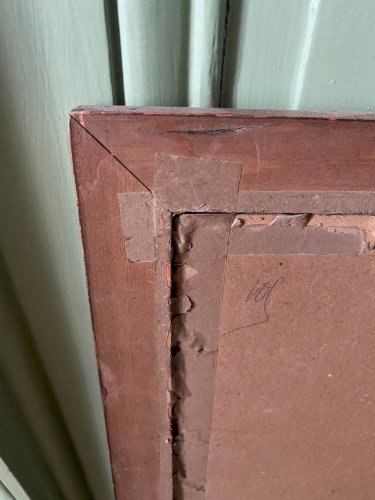 Estampe ancienne « La Rose mal défendue » – d’après Debucourt – cadre ancien parisien