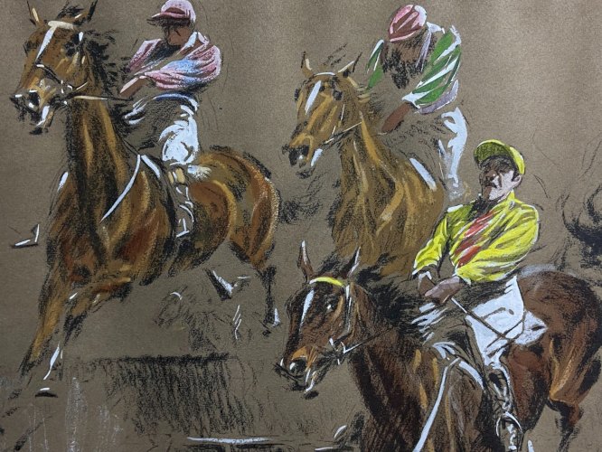 Estampe d'Art Epreuve d'artiste Louis Ferdinand Malespina 1874-1940 Cheval