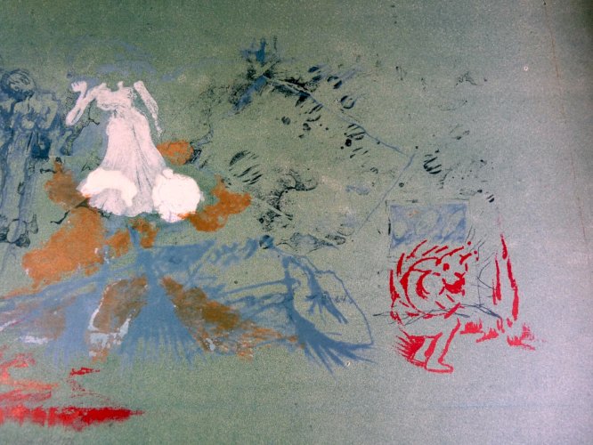 Estampe XX° N° 3/15 signée Christian Lhopital 1986, D - 66 x 50 cm