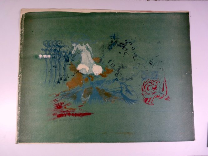 Estampe XX° N° 3/15 signée Christian Lhopital 1986, D - 66 x 50 cm