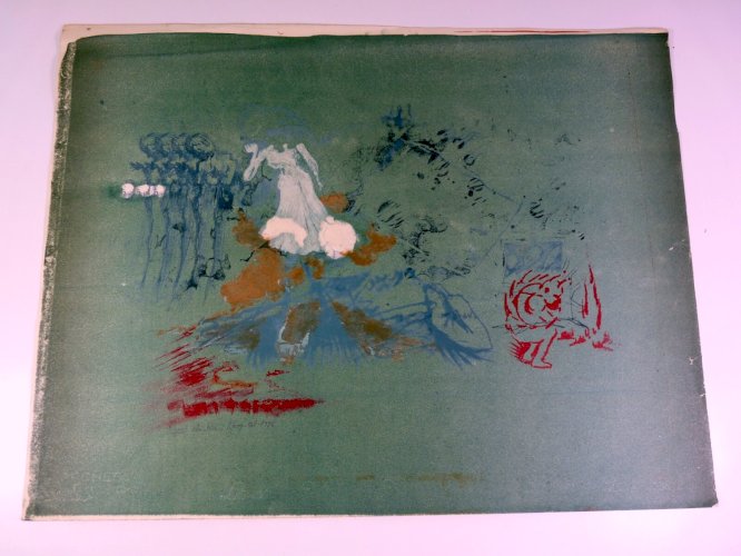 Estampe XX° N° 3/15 signée Christian Lhopital 1986, D - 66 x 50 cm