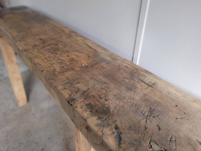 Etabli artisanal en bois massif