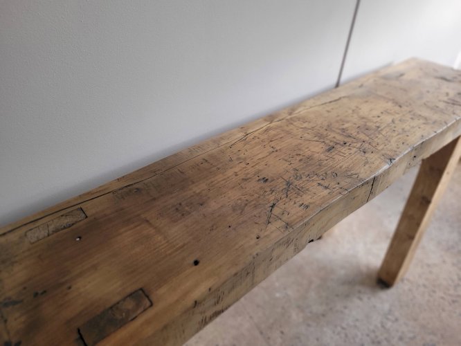 Etabli artisanal en bois massif