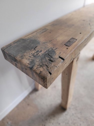 Etabli artisanal en bois massif