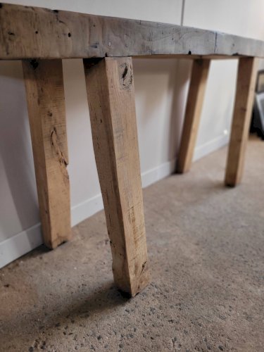 Etabli artisanal en bois massif