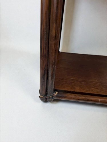 Etagère bambou verre fumé 1970