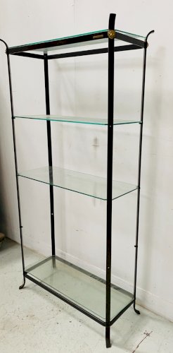 Etagere en fer plat Maison Pierre VANDEL Paris XX siècle
