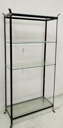 Etagere en fer plat Maison Pierre VANDEL Paris XX siècle