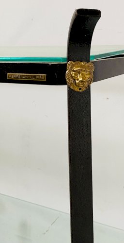 Etagere en fer plat Maison Pierre VANDEL Paris XX siècle