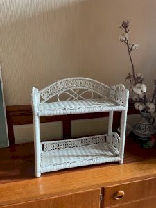 Vintage rattan shelf