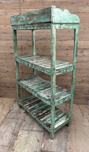 étagère en teck birman avec patine dorigine