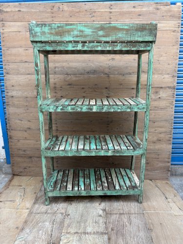 étagère en teck birman avec patine dorigine