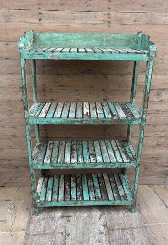 étagère en teck birman avec patine dorigine