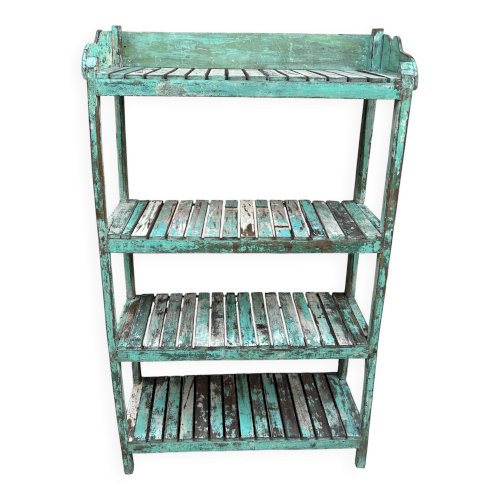 étagère en teck birman avec patine dorigine