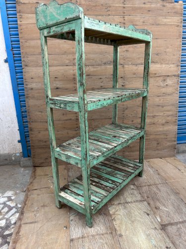 étagère en teck birman avec patine dorigine