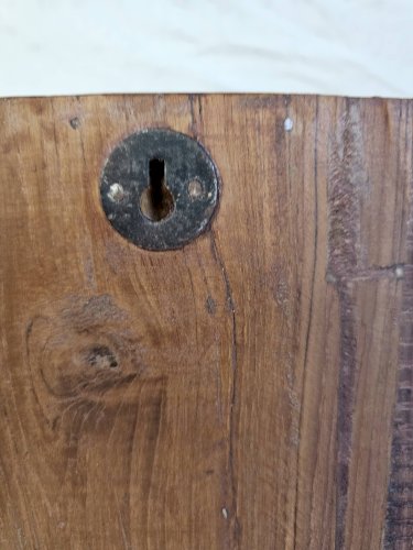 Etagère murale 3 étagères + 4 crochets fonte en bois polychrome