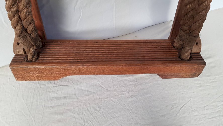 Etagère murale 3 niveaux en corde de bateau