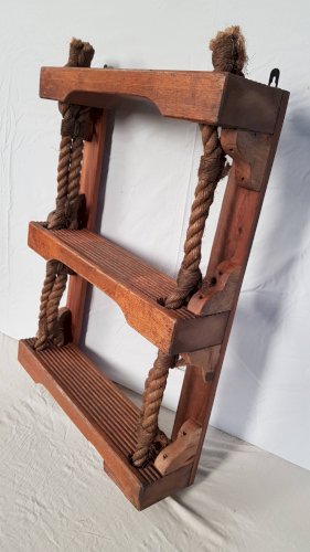 Etagère murale 3 niveaux en corde de bateau