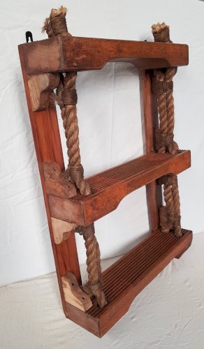 Etagère murale 3 niveaux en corde de bateau