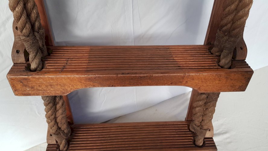 Etagère murale 3 niveaux en corde de bateau