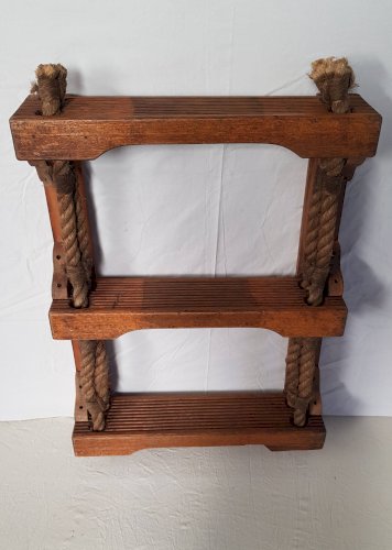 Etagère murale 3 niveaux en corde de bateau