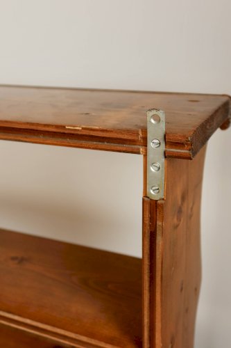 Étagère murale en pin vintage à fronton festonné