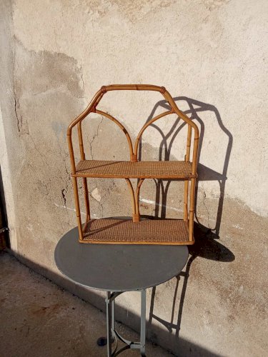 Étagère murale rotin