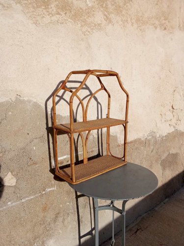 Étagère murale rotin