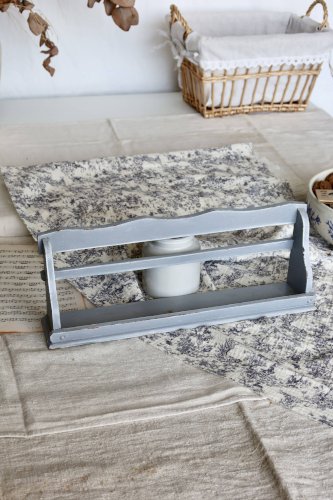 Étagère murale rustique bois gris patiné