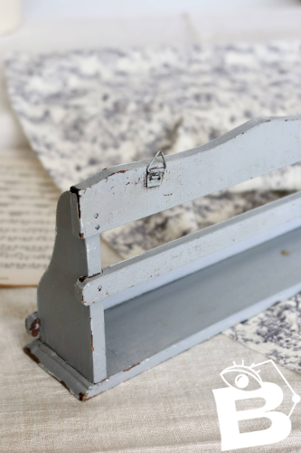 Étagère murale rustique bois gris patiné