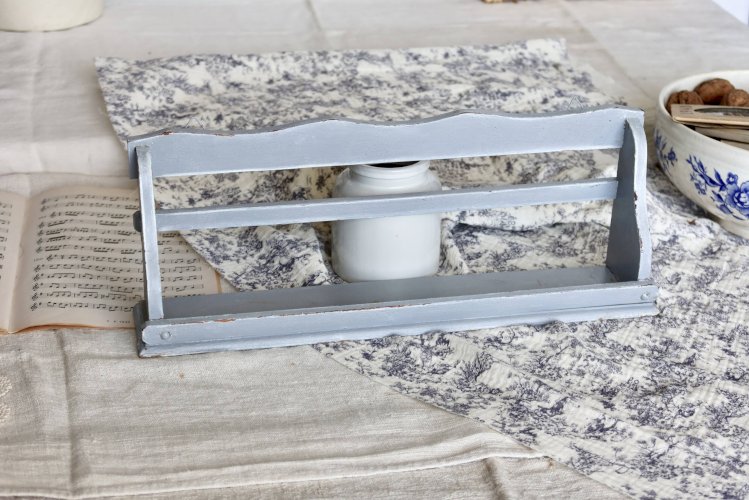 Étagère murale rustique bois gris patiné