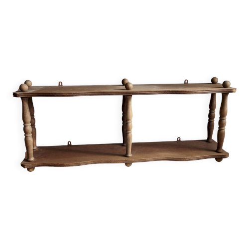 Étagère murale vintage bois  de style Napoléon III – 2 niveaux