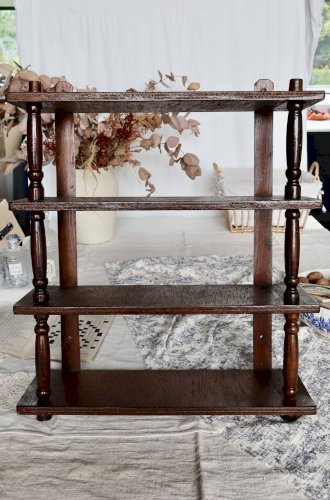 Étagère murale vintage en bois - Fixation murale ou à poser