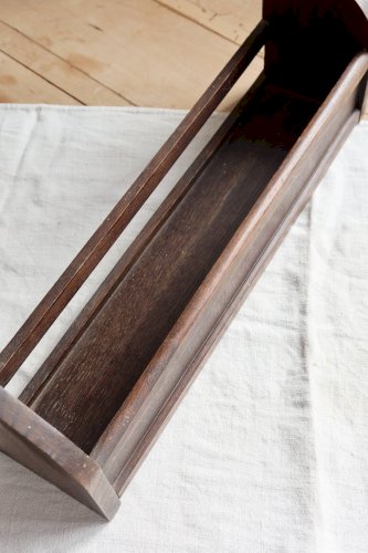 Étagère murale vintage en bois foncé