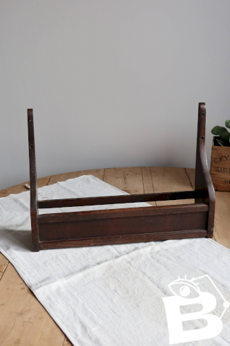 Étagère murale vintage en bois foncé