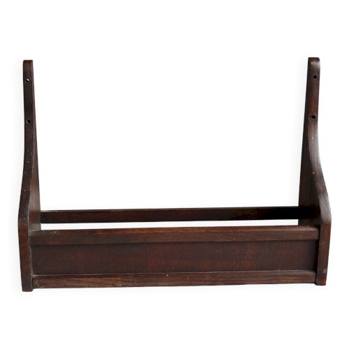 Étagère murale vintage en bois foncé