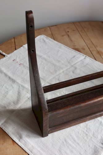 Étagère murale vintage en bois foncé