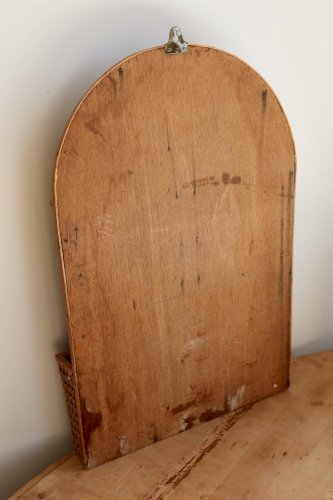 Étagère murale vintage rotin 3 compartiments - Rangement mural