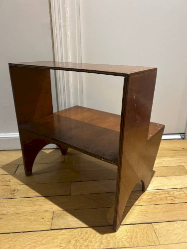 Étagère sur pieds en bois, années 50