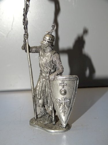 -ETAIN ANCIENNE FIGURINE german knight of the teutonic order 12-13th vitrine  D