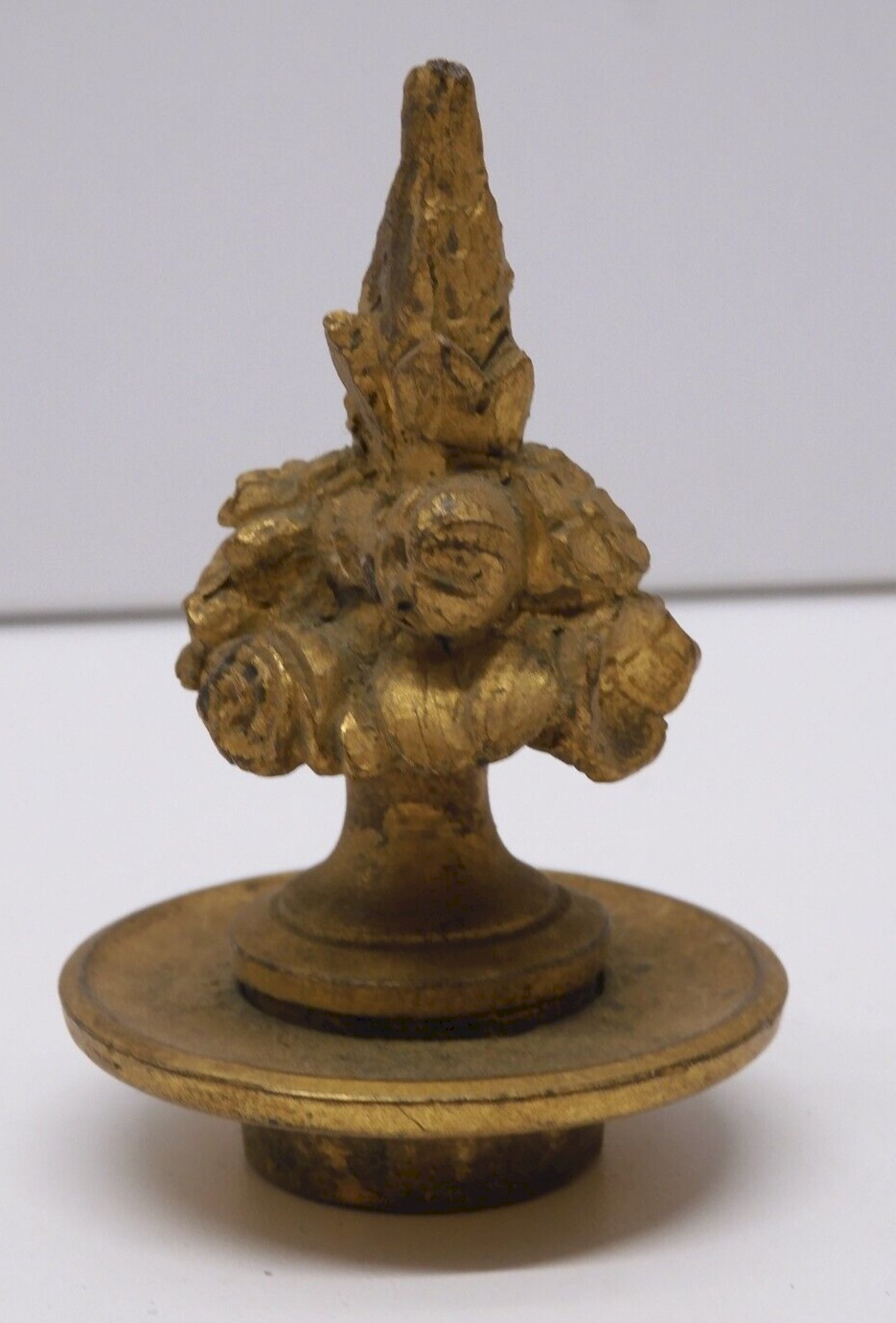 ANCIEN PIED DE lampe bougeoir en bronze argenté XIX ème Victor Saglier