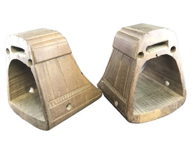 19th Century Cowboy Wooden Stirrups – Western Riding – Texas – Authentic Item